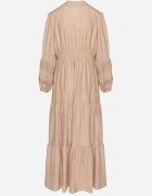 maja studio Rochie vâscoză bej Boho cu croială evazată cu elastic și dantelă Gonillea