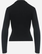  Maletă Negru cu Tricot Reiat și Decupaj Dessiva
