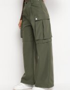 manosque Pantaloni Cargo Verzi cu Craci Largi Milosani