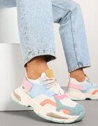 marquiiz Adidași Albastru-Alb Streetwear pe talpă cu reliefuri și scai Zilanne