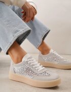 marquiiz Adidași Gri pe Talpă Groasă Decorați cu Zirconii Orinrya