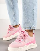 marquiiz Adidași Roz pe Talpă Groasă Decorate cu Imprimeu în Relief Nilanne