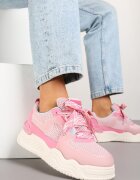 marquiiz Adidași Roz pe Talpă Groasă Decorate cu Imprimeu în Relief Nilanne