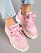 marquiiz Adidași Roz pe Talpă Groasă Decorate cu Imprimeu în Relief Nilanne