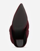 marquiiz Botine cu Toc și Tijă Răsucită Fronsată Zehira Bordo