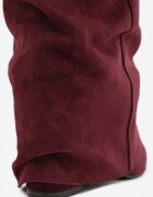 marquiiz Botine cu Toc și Tijă Răsucită Fronsată Zehira Bordo