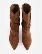 marquiiz Botine cu toc stiletto tip kitten cu carâmb drapat Sarra Maro