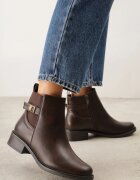 marquiiz Botine elegante cu talpă joasă (tip chelsea) și curea decorativă Viwila Maro