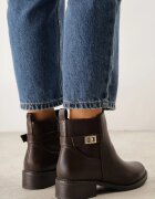 marquiiz Botine elegante cu talpă joasă (tip chelsea) și curea decorativă Viwila Maro