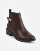 marquiiz Botine elegante cu talpă joasă (tip chelsea) și curea decorativă Viwila Maro