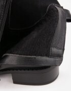 marquiiz Botine elegante cu talpă joasă (tip chelsea) și curea decorativă Viwila Negre