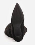 marquiiz Cizme elegante pe toc cui peste genunchi cu guler răsfrânt Nines Negre
