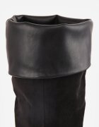 marquiiz Cizme elegante pe toc cui peste genunchi cu guler răsfrânt Nines Negre