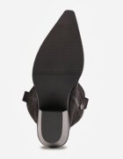 marquiiz Cizme în stil cowboy cu toc conic și model brodat Melanise Negre