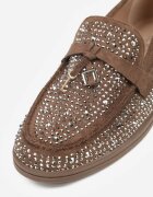 marquiiz Mocasini Maro Decorați cu Zirconii și Aplicații Isirsyss