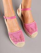 marquiiz Sandale fucsia Espadrile cu talpă groasă cu împletitură de rafie Ilisona