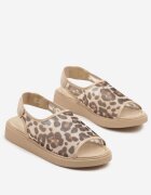 marquiiz Sandale leopard cu curea decorativă la călcâi Avelmoi