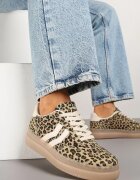 marquiiz Sneakers Leopard stil teniși cu dungi geometrice Falenira