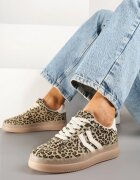 marquiiz Sneakers Leopard stil teniși cu dungi geometrice Falenira