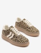marquiiz Sneakers Leopard stil teniși cu dungi geometrice Falenira