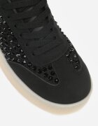 marquiiz Sneakers Negre pe Talpă Groasă Decorați cu Zirconii Orinrya