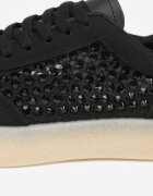 marquiiz Sneakers Negre pe Talpă Groasă Decorați cu Zirconii Orinrya