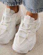 marquiiz Sneakers pe talpă groasă cu embosări și aplicație în formă de inimă Farina Albi