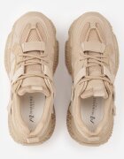 marquiiz Sneakers pe talpă groasă cu embosări și aplicație în formă de inimă Farina Bej închis