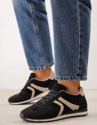 marquiiz Sneakers sport din imitație de piele întoarsă cu inserții geometrice Shanoom Negri
