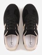 marquiiz Sneakers sport din imitație de piele întoarsă cu inserții geometrice Shanoom Negri