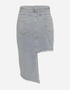 may moda Fustă Albastru deschis Din denim Asimetrică Cu talie înaltă Din bumbac Cu curea și cu lanț Vimorinne