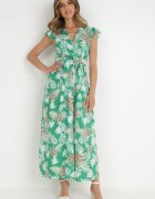 may moda Rochie Verde cu curea Myranie