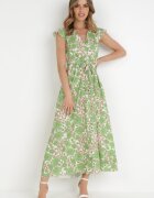 may moda Rochie Verde deschis cu curea Myranie