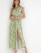 may moda Rochie Verde deschis cu curea Myranie