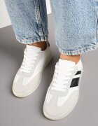 mellisa Sneakers Albi Tip Tenisi Iconici pe Talpă Semitransparentă Ulinera