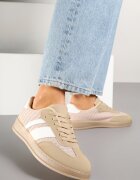 mellisa Sneakers bej închis Tip Tenisi Iconici pe Talpă Semitransparentă Ulinera