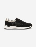 mellisa Sneakerși Perforați Negri Decorați cu Inserții Metalice Sdivane