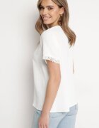 melya by melody Bluză Albă cu inserții din plasă și croială lejeră Sylvina