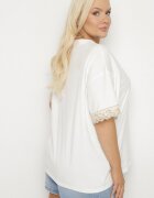 melya by melody Bluză Albă De Bumbac Decorată Cu Broderii Lizandra