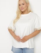melya by melody Bluză Albă De Bumbac Decorată Cu Broderii Lizandra