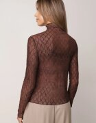 melya by melody Bluză din material transparent de dantelă cu model geometric Arabelle Maro