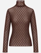melya by melody Bluză din material transparent de dantelă cu model geometric Arabelle Maro