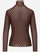 melya by melody Bluză din material transparent de dantelă cu model geometric Arabelle Maro
