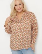 melya by melody Bluză Portocalie din Viscoză Florală Edilitia