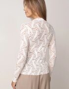 melya by melody Bluză transparentă din dantelă cu guler tip tunică Oliwena Albă
