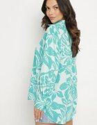 melya by melody Cămașă Albastră cu croi lejer cu imprimeu floral Edala