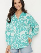 melya by melody Cămașă Albastră cu croi lejer cu imprimeu floral Edala