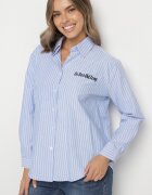 melya by melody Cămașă Albastră Deschisă în Dungi Decorată cu Broderie Denelle