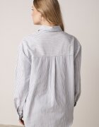 melya by melody Cămașă Albastră din Bumbac în Dungi Decorată cu Broderie Inimă Sewriva
