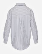 melya by melody Cămașă Albastră din Bumbac în Dungi Decorată cu Broderie Inimă Sewriva